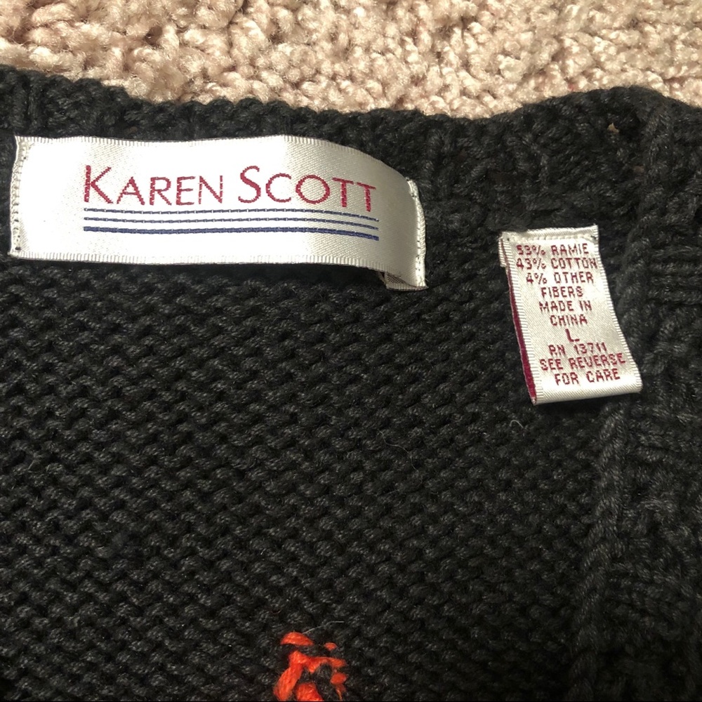 Karen Scott halloween sweater vest size large - Picture 3 of 4